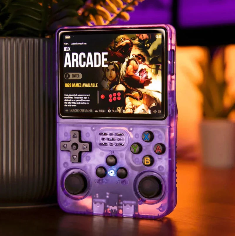 spielkonsole-handheld-konsole-violett-vorderseite-retro-konsole